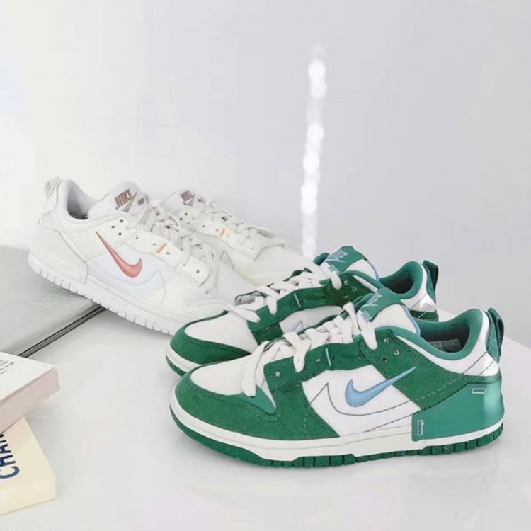 Nike Dunk Low Disrupt 2 女鞋 經典 米綠 休閒鞋 解構 拼接 DH4402-001