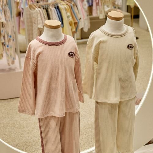 (超福利特惠價🔥) 24F/W🍁DTD萌趣文字-冰淇淋色螺紋上下套裝