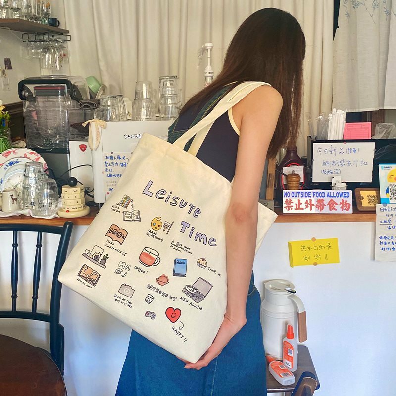 《4615》INS慵懶風帆布袋