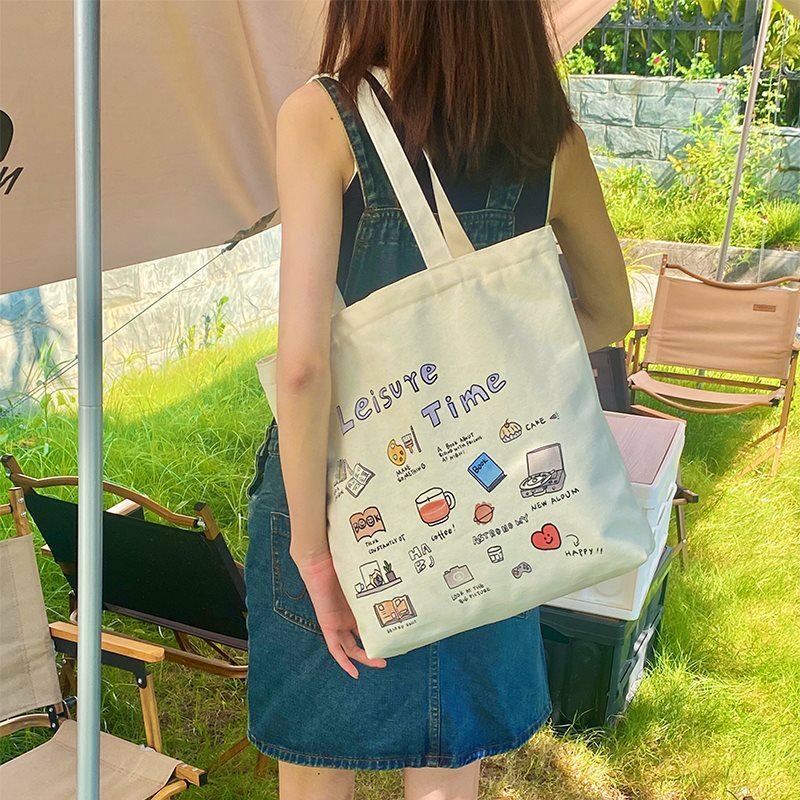 《4615》INS慵懶風帆布袋