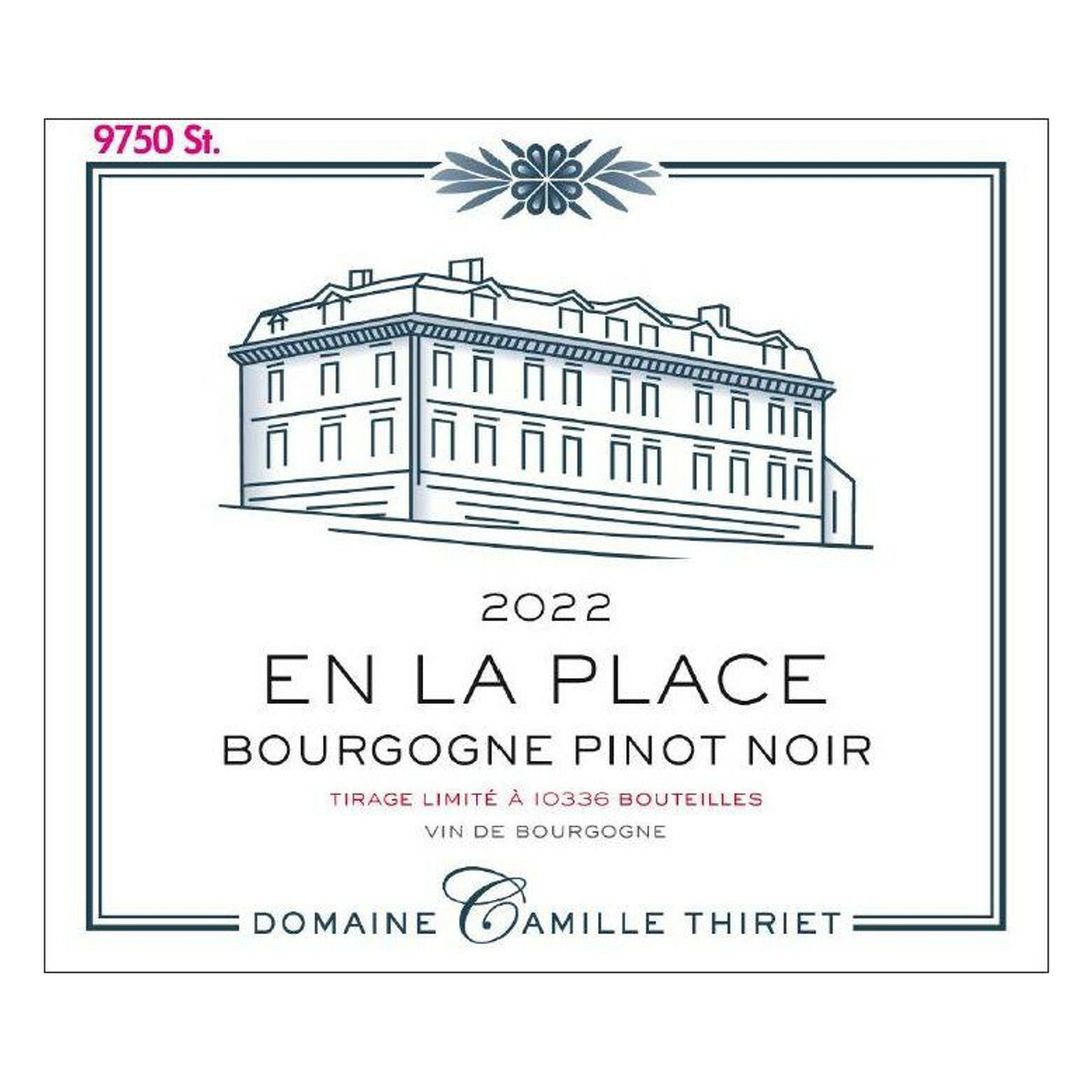 Camille Thiriet Bourgogne Pinot Noir En la Place 2022 (RP90)