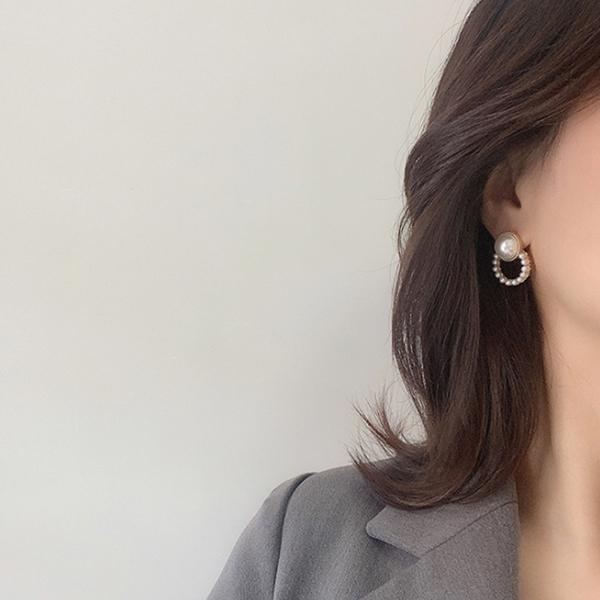 JK KOREA new S925 retro temperament French elegant earrings J0437