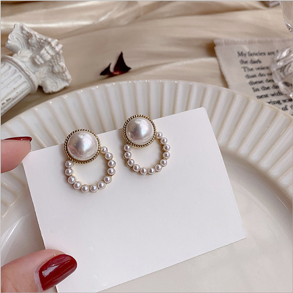 JK KOREA new S925 retro temperament French elegant earrings J0437