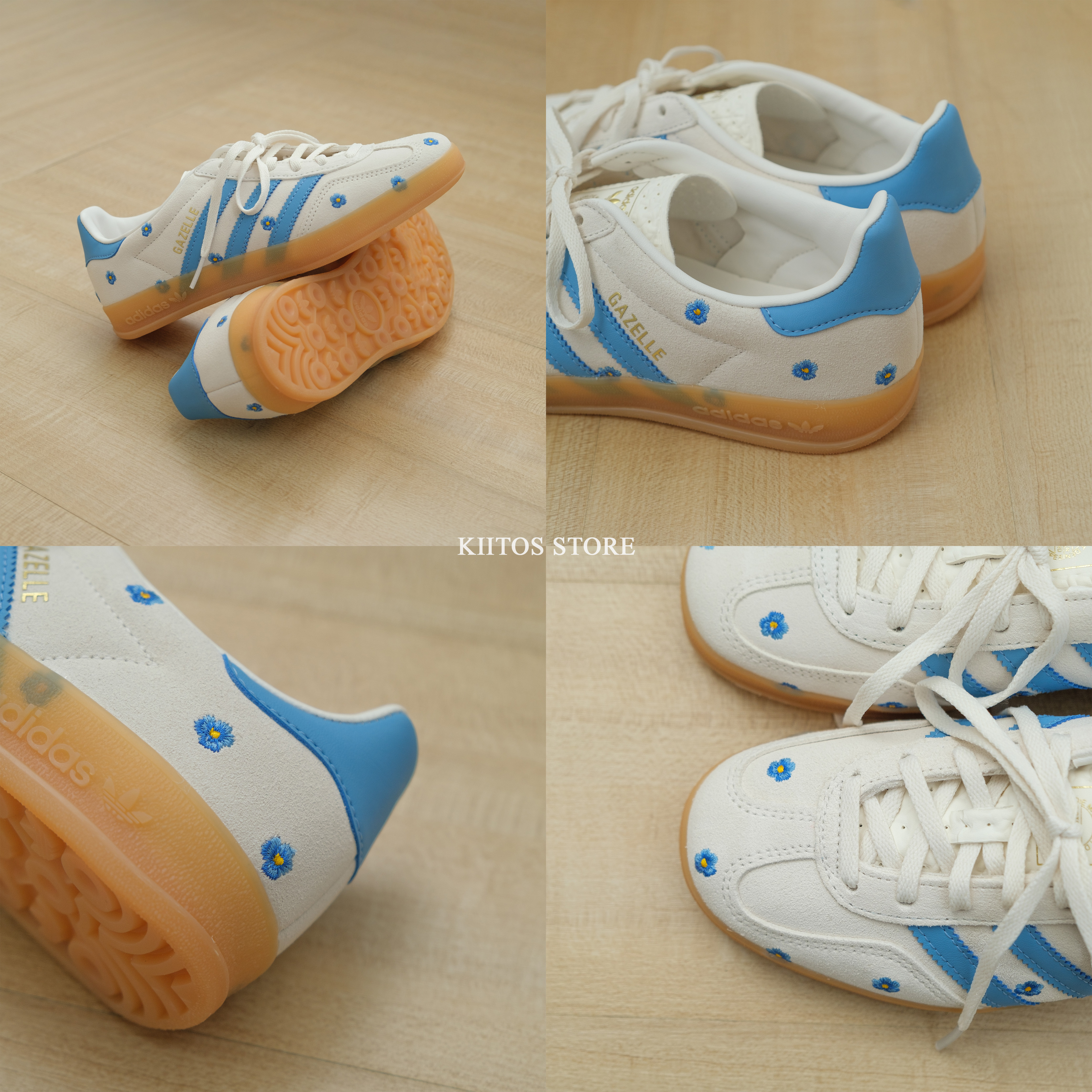 【現貨】ADIDAS ORIGINALS GAZELLE INDOOR 藍色 小雛菊 刺繡版 IF4491