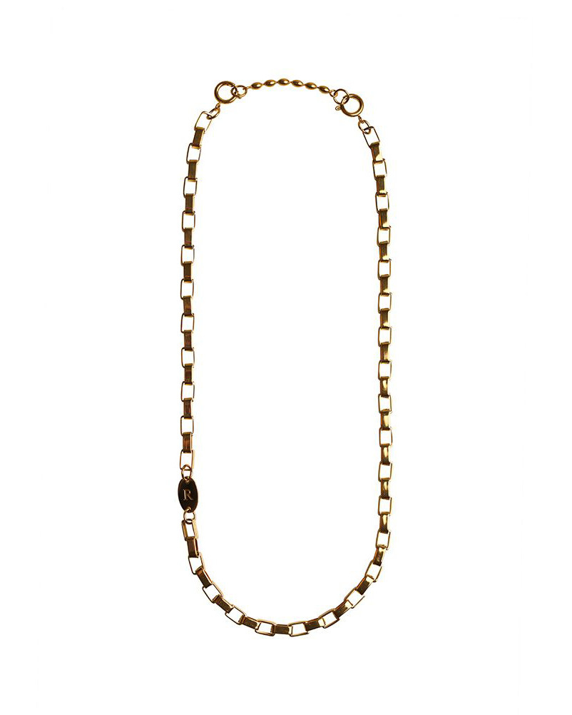 RECOVERY 長方格項鍊 (亮金)