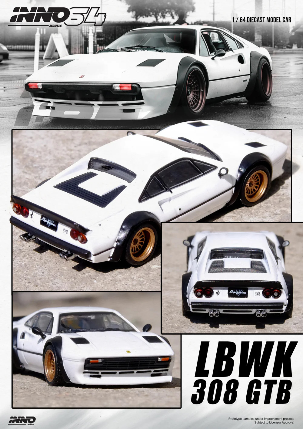 【預訂】INNO64 Ferrari 308 GTB Liberty Walk White