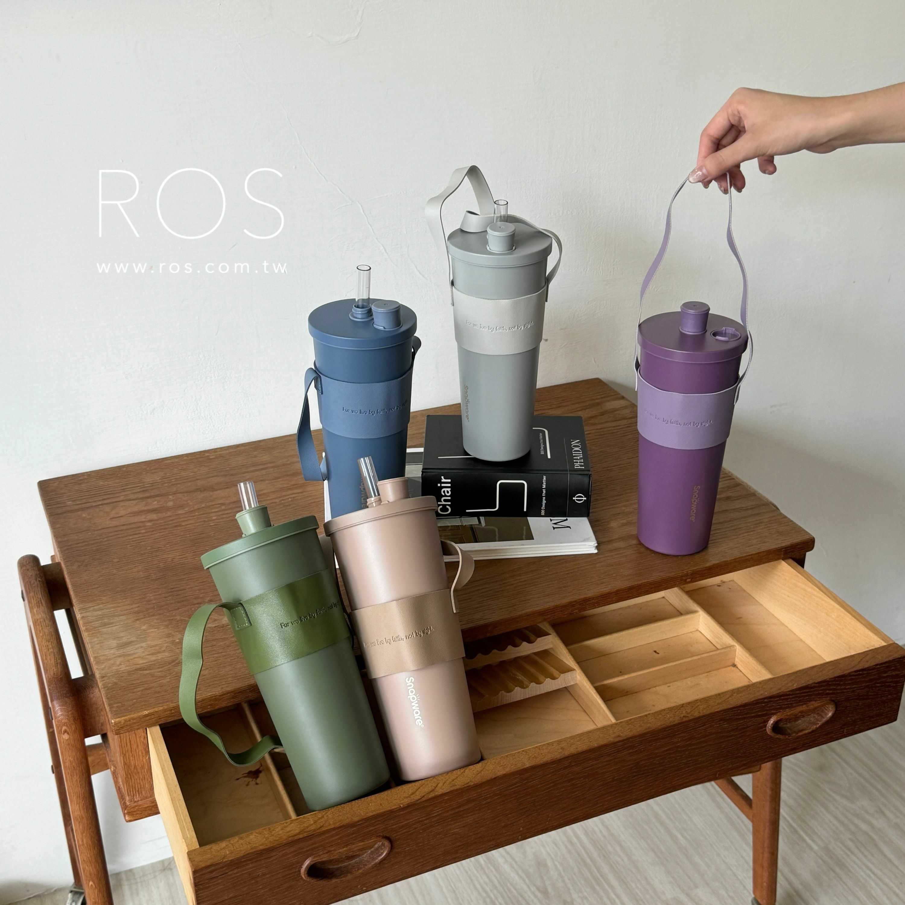 💥贈杯套💥康寧密扣 陶瓷保溫保冰跳跳吸管杯(4colors)