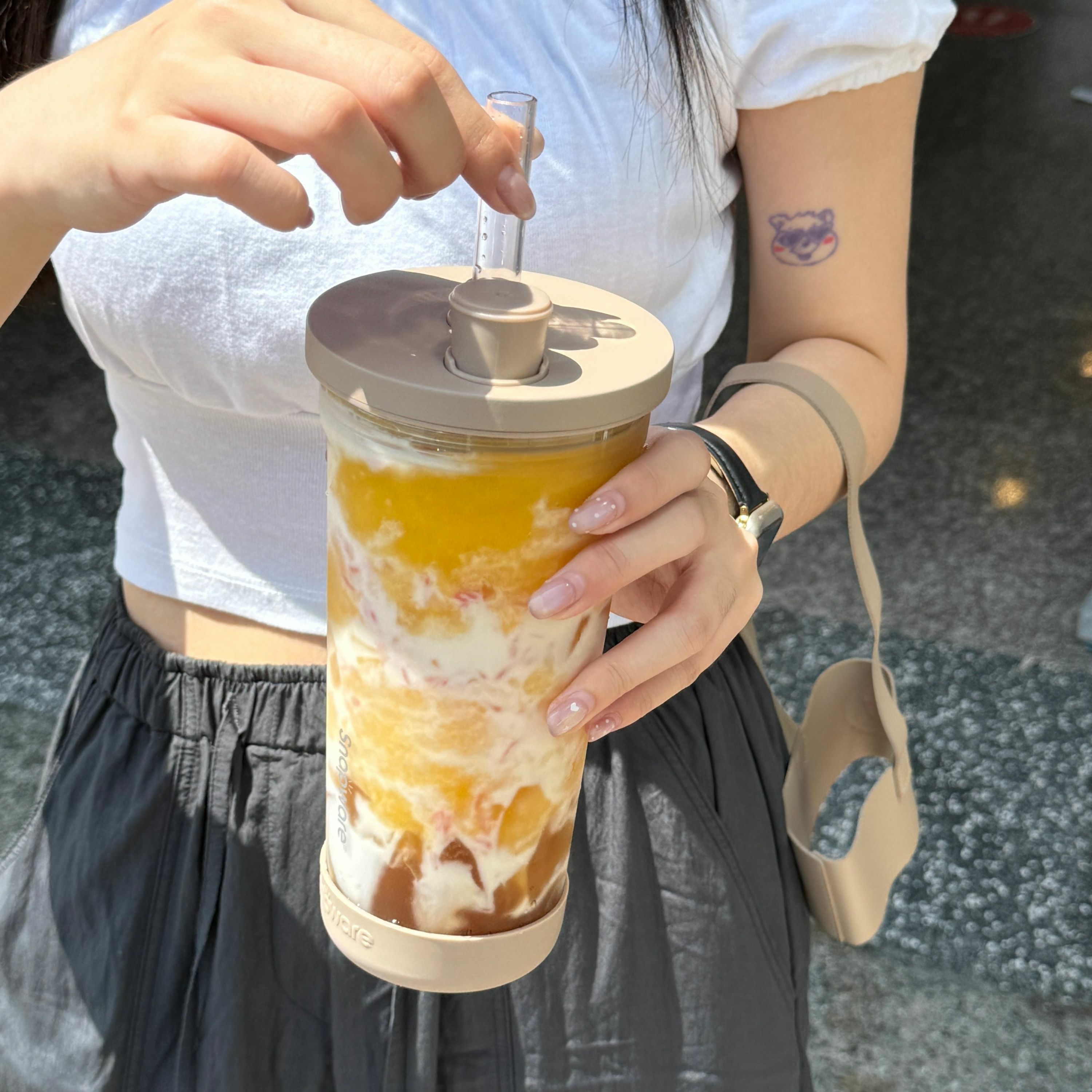 💥贈杯套💥康寧密扣 Tritan跳跳吸管杯(5colors)