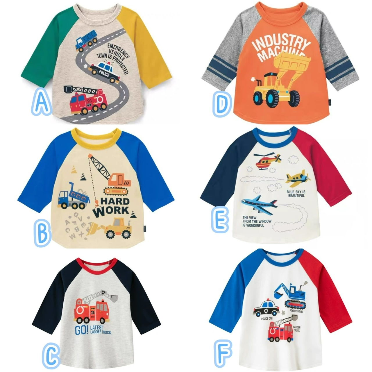 男童薄款交通工具印花短袖Tee-2401240