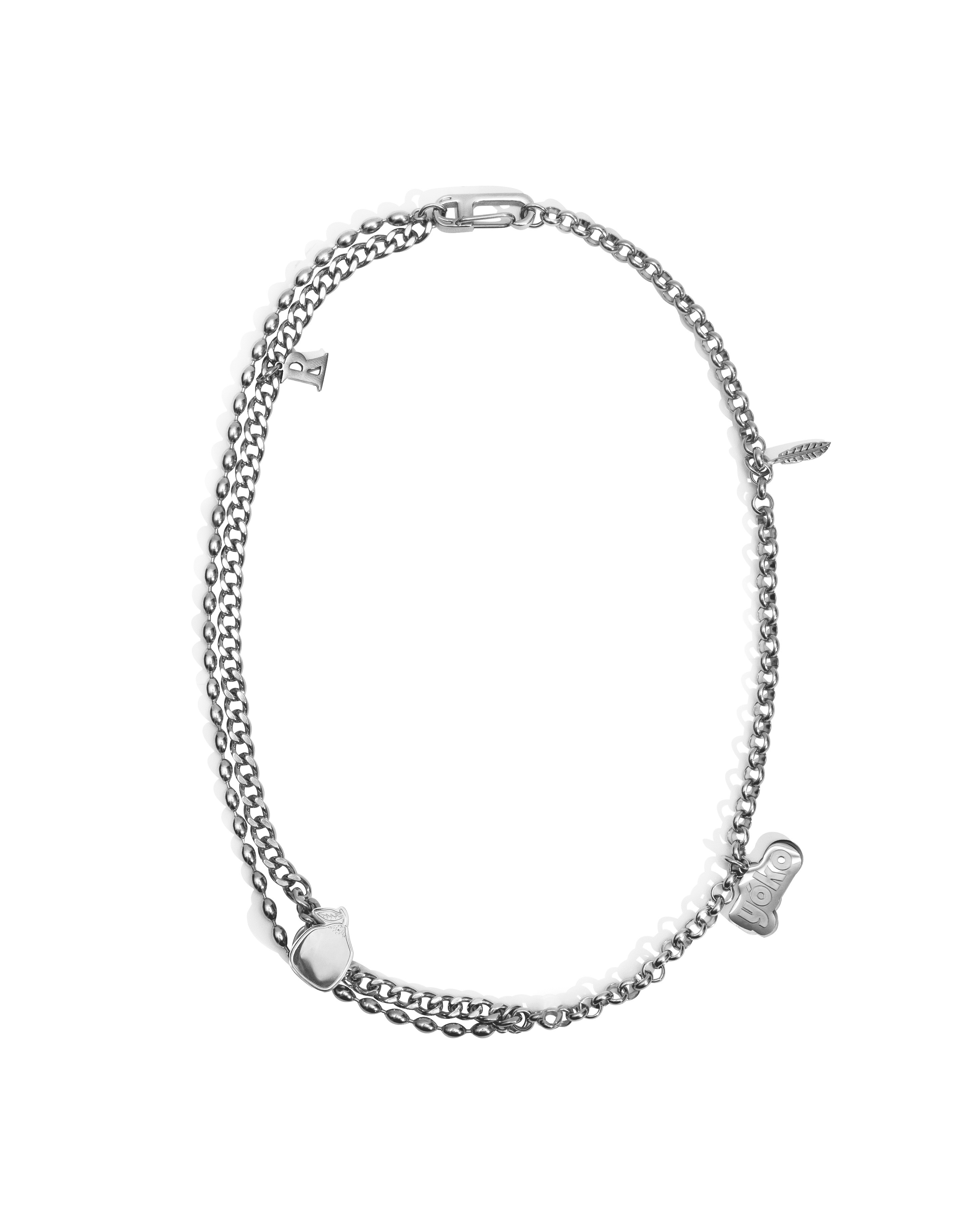 YOKO X RECOVERY 文字多層次短項鍊