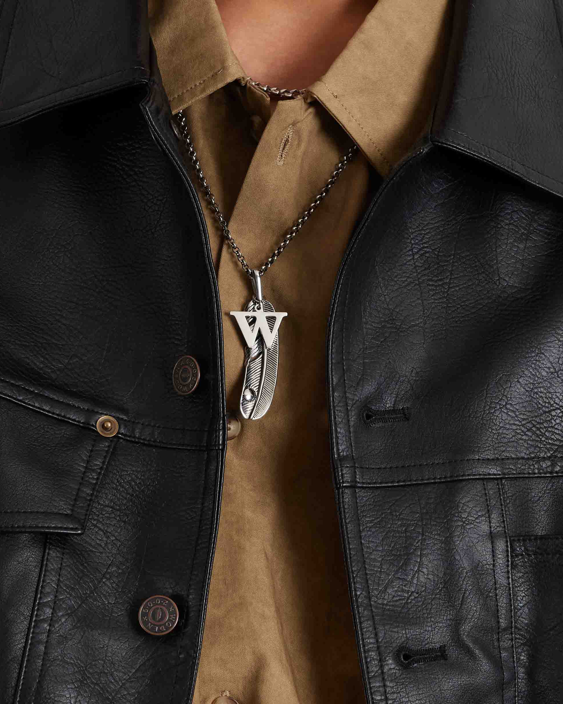 WODEN X RECOVERY 鑲嵌羽毛項鍊