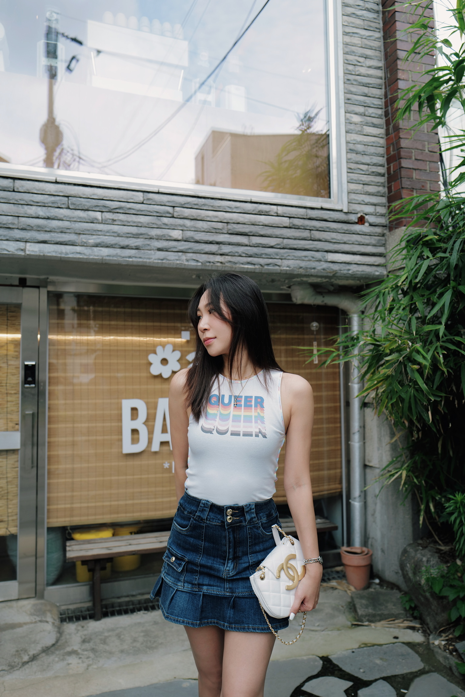 復古美國風牛仔裙褲