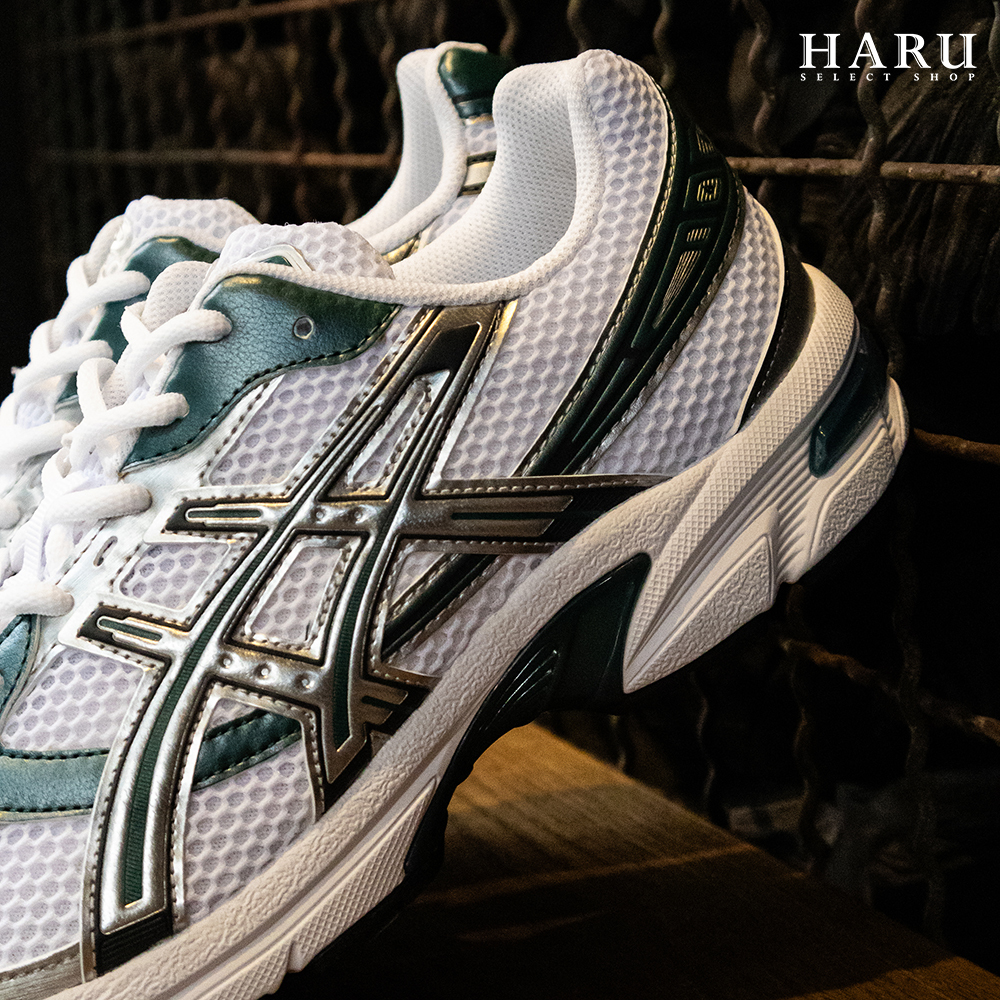 asics Gel-1130 復古銀白綠y2k 透氣網眼慢跑鞋復古慢跑休閒鞋1201A256-121