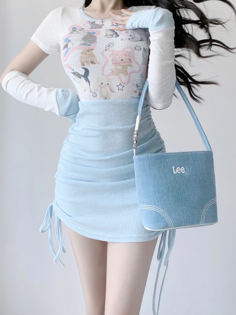 LEE 腋下包水桶包單肩包 寶寶藍