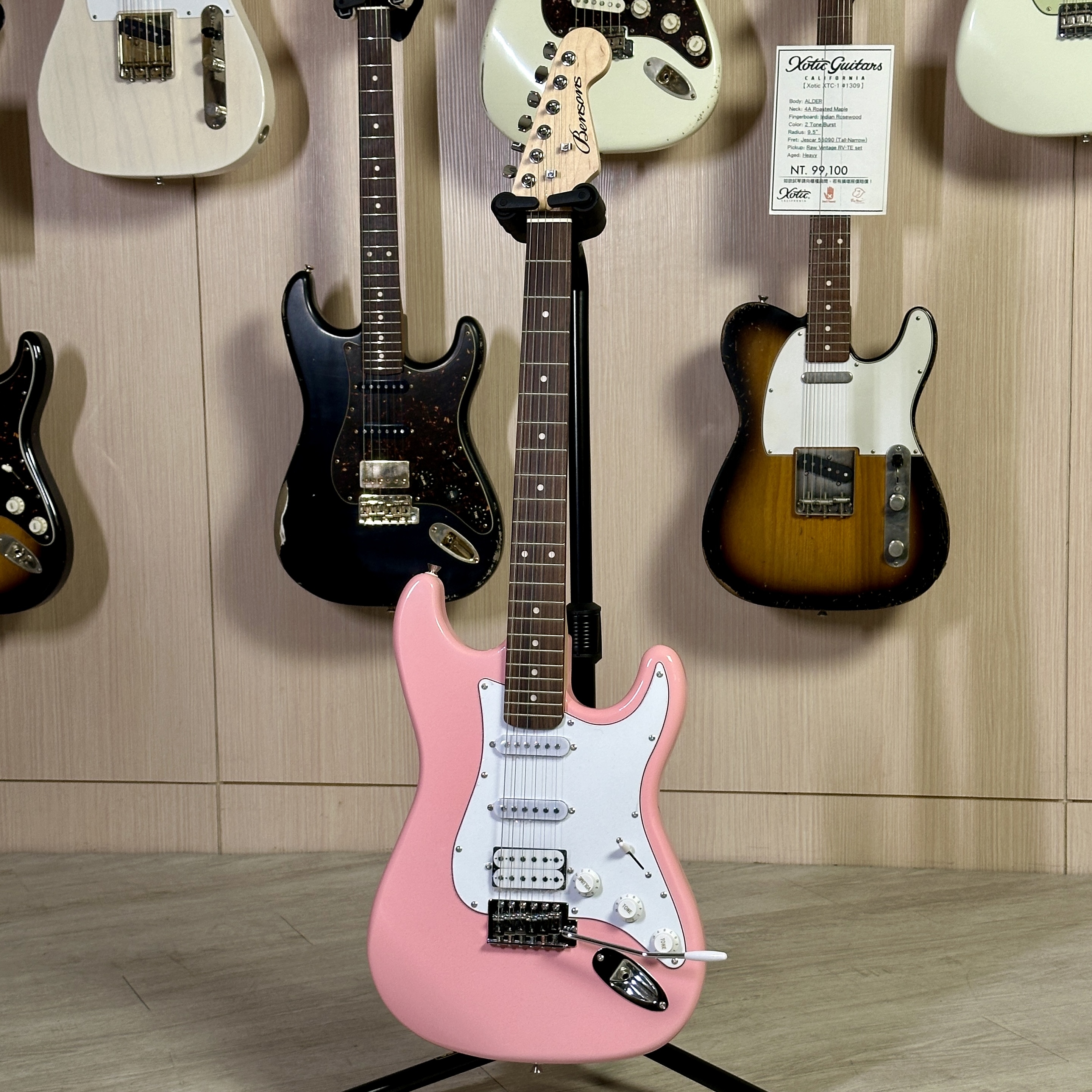 Bensons Bensons Stratocaster ST-3 入門電吉他 粉色 — 三峽吉他 / Bass