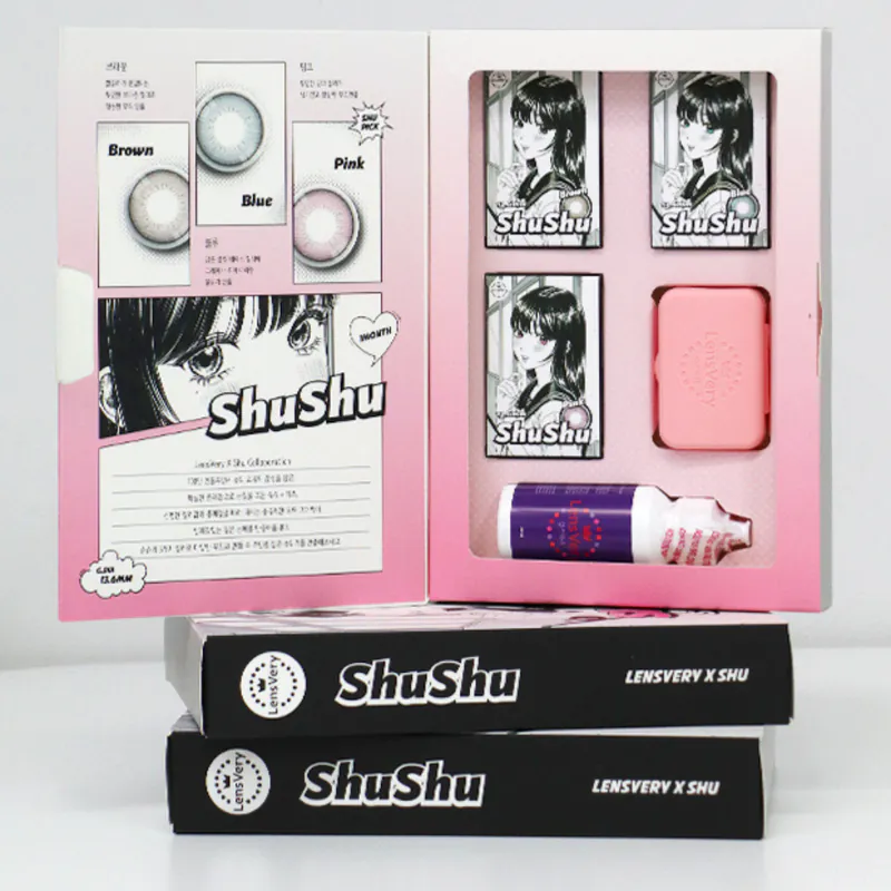 [限量禮盒套裝] LensVery Shu Shu 1 Month｜月拋彩妝隱形眼鏡