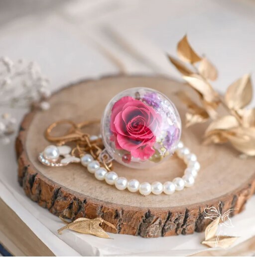 【對你的牽掛】永生玫瑰鑰匙圈禮盒組