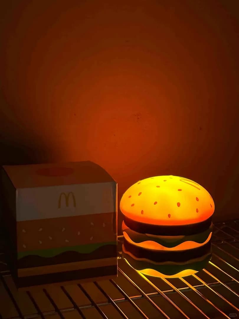 麥當勞 漢堡堡 薯條 拍拍夜燈 小燈 裝飾 擺設 兩款