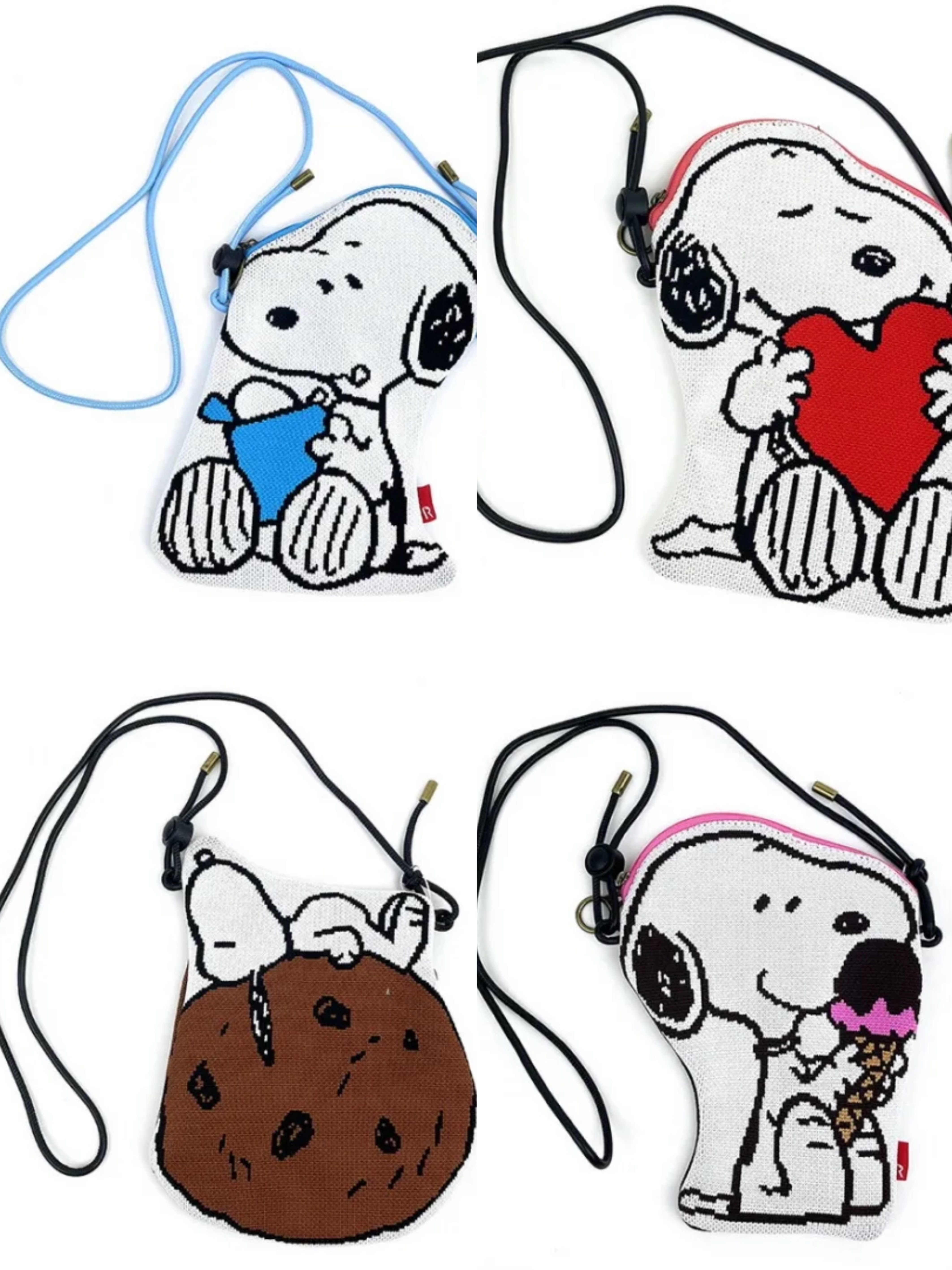 日本限定 史努比 針織單肩包SNOOPY 包包