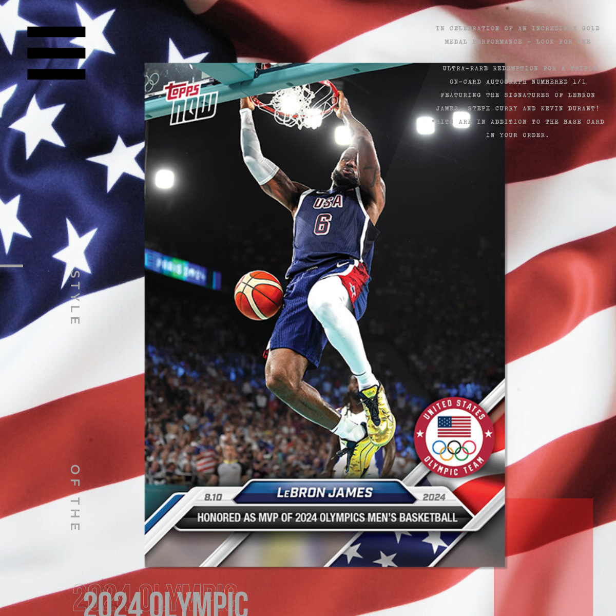 |限量收單| 🏅2024 Olympic Games 美國夢幻隊金牌 限量球員卡