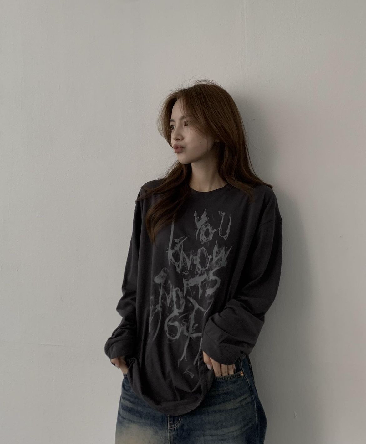 KR KIND WORDS OVERSIZED LONG SLEEVE TSHIRT (3 COLORS)