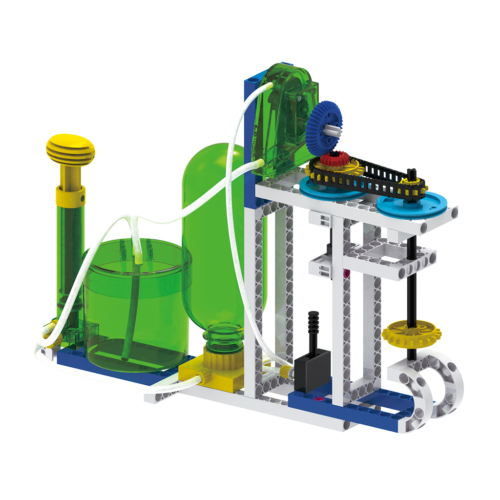 STEM 科技積木：第二代氣壓水動-噴水車