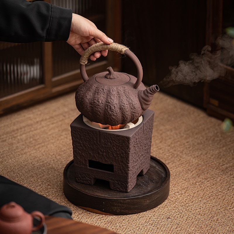 南瓜壺煮茶炭爐組