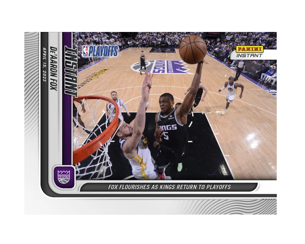 De'aaron Fox 2022-23 Nba Instant 生涯首場季後賽狂轟38分 季後賽首秀拿下歷史第二高得分球員 球員卡 #221
