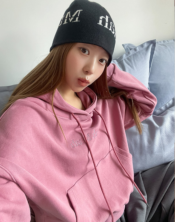 預訂｜MUAHMUAH STITCH PIGMENT CROP HOODIE (3 COLOR)