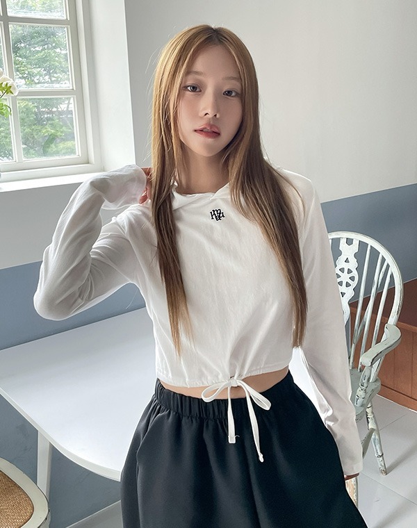 預訂｜MUAHMUAH LOGO STITCH STRING HOOD LONG SLEEVE (4 COLOR)