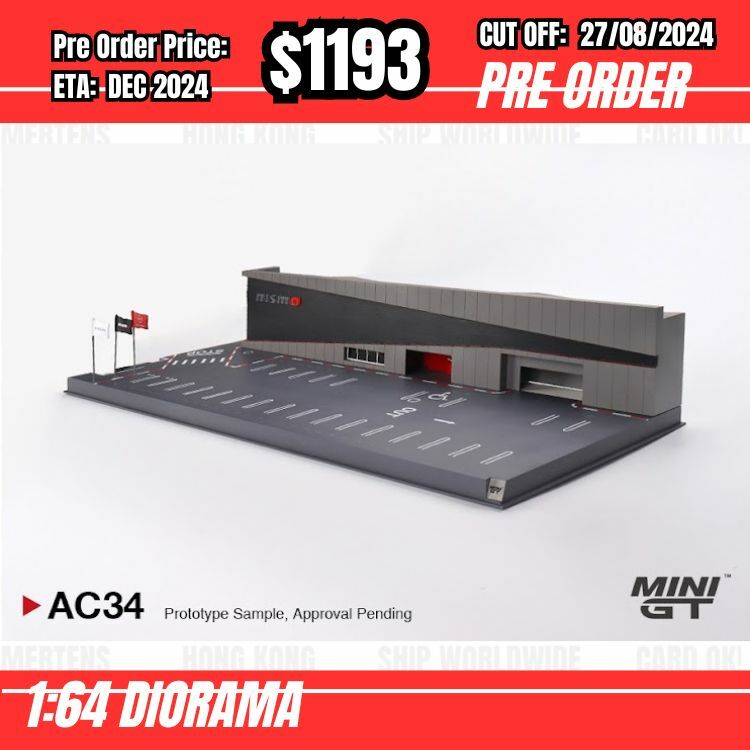 PO-$1193  * Mini GT * 1:64 Diorama NISSAN MOTORSPORTS & CUSTOMIZING CO.,LTD.  NISMO OPERATION 2024 IMSA Sebring 12 Hrs [OD14/08]