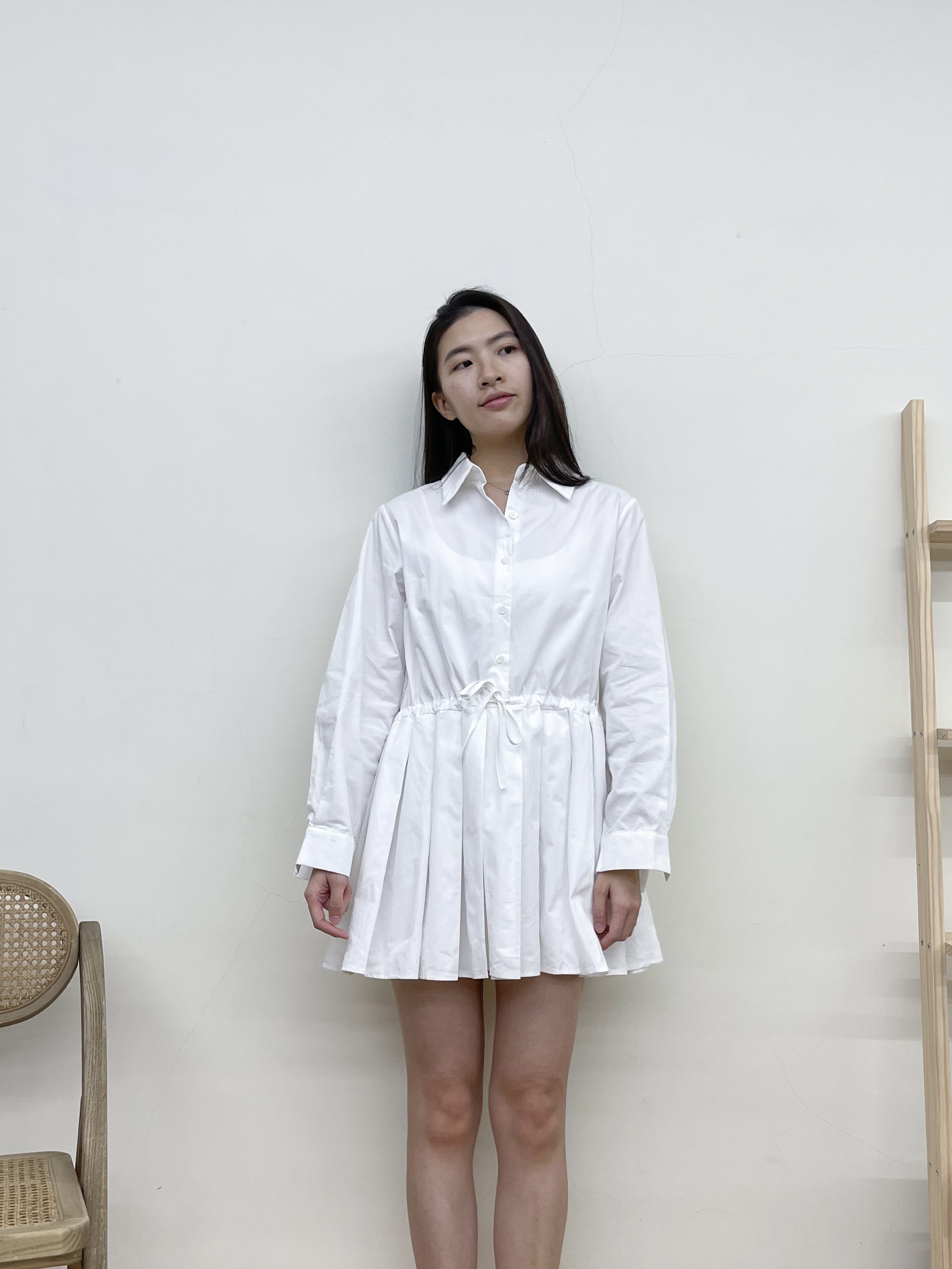 襯衫百摺連身裙