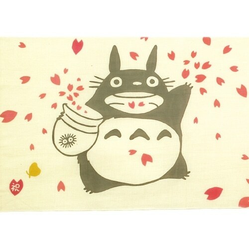 日本職人注染布 龍貓 櫻花開花