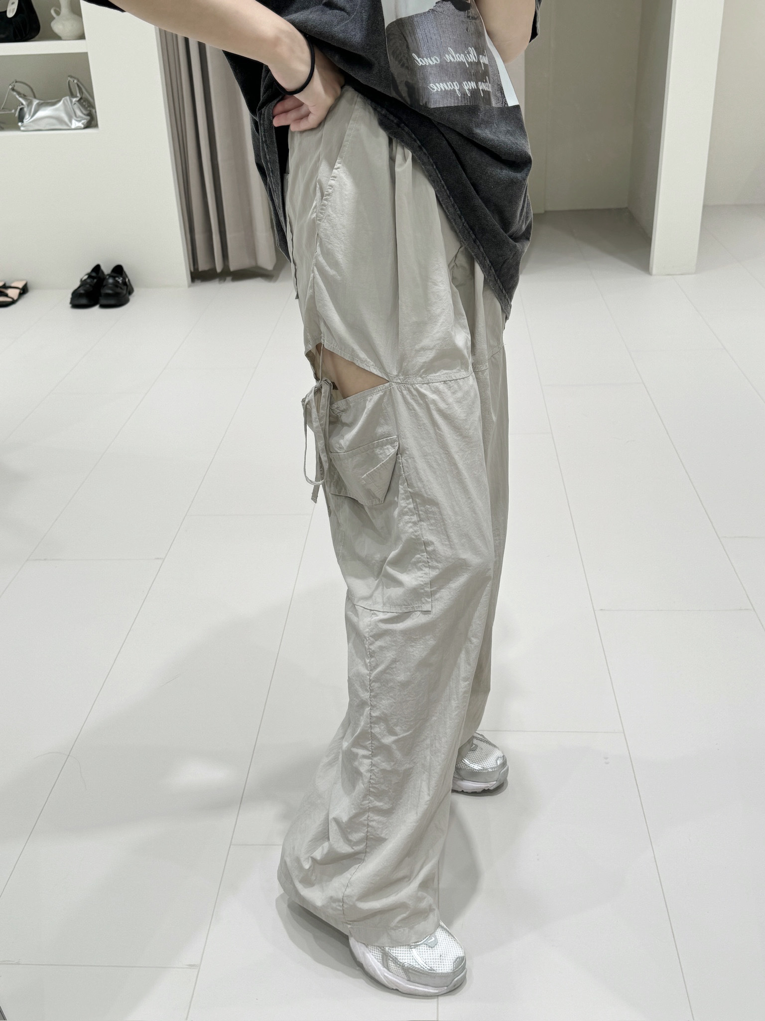 微辣綁帶工裝褲