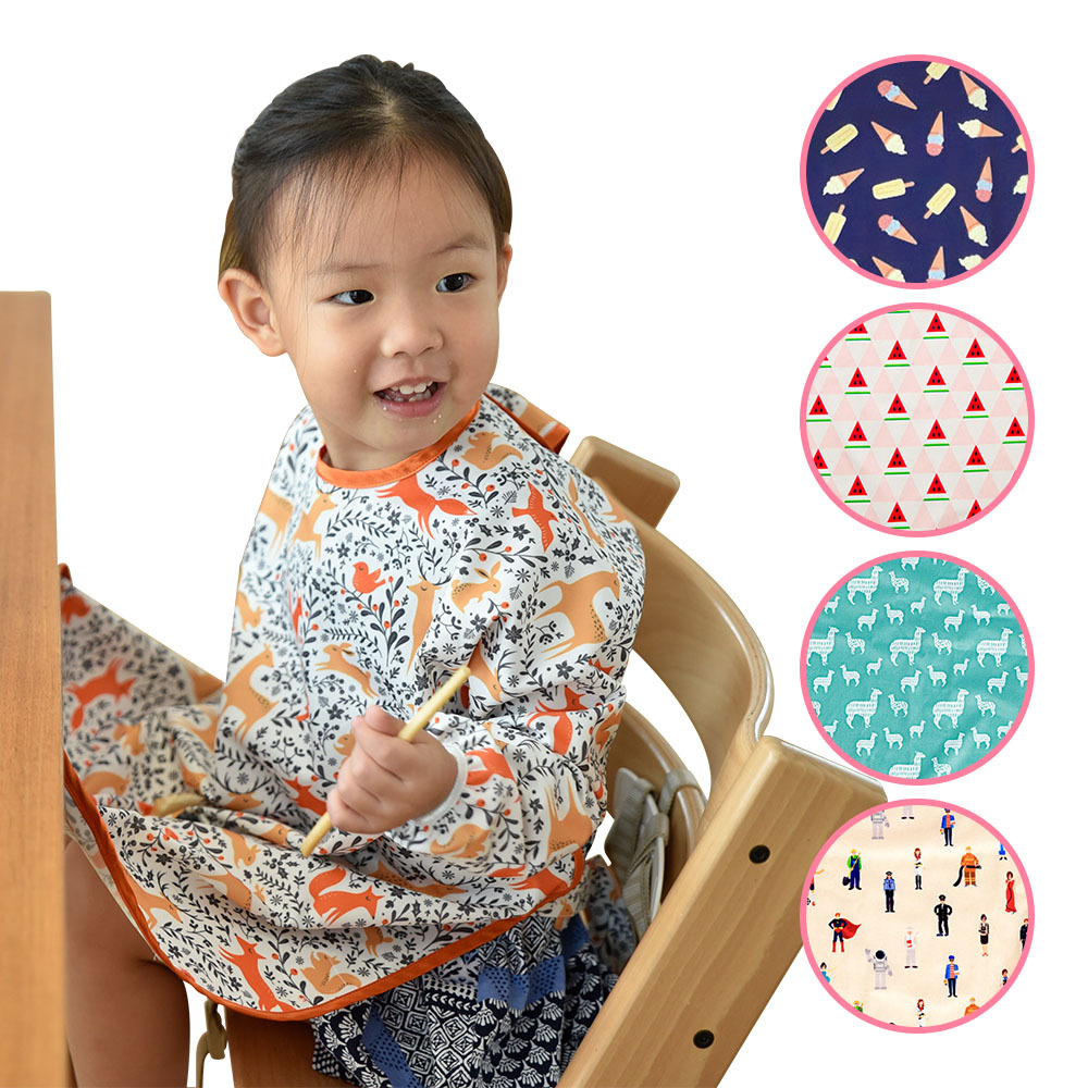 【澳洲Calmbee】神奇防漏圍兜-長袖款