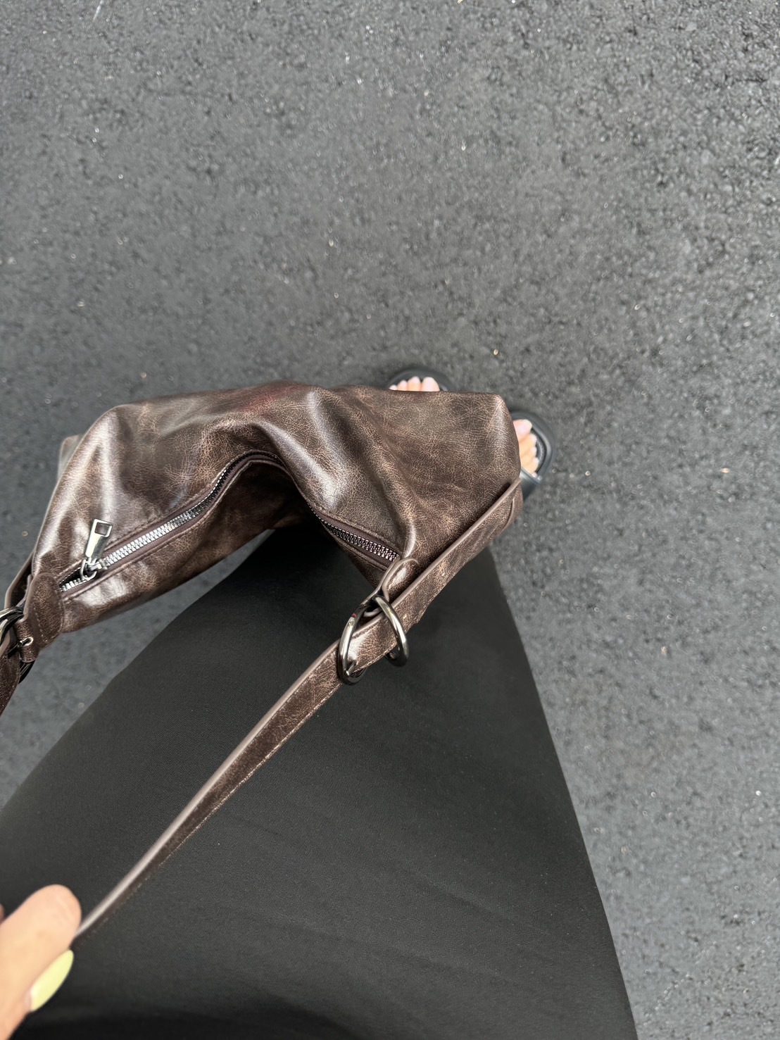 自留👜復古做舊棕色兩用包