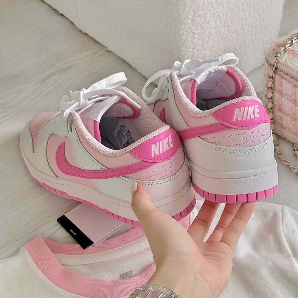 NIKE DUNK LOW "HYPER PINK" 芭比粉 白粉 女鞋 復古休閒鞋 HQ1181-661