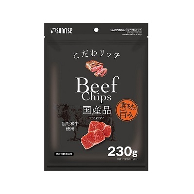 日本直送 Sunrise 犬小食 特濃黑毛和牛肉片 230g 【$120 X 3 包】【可混合其他口味】