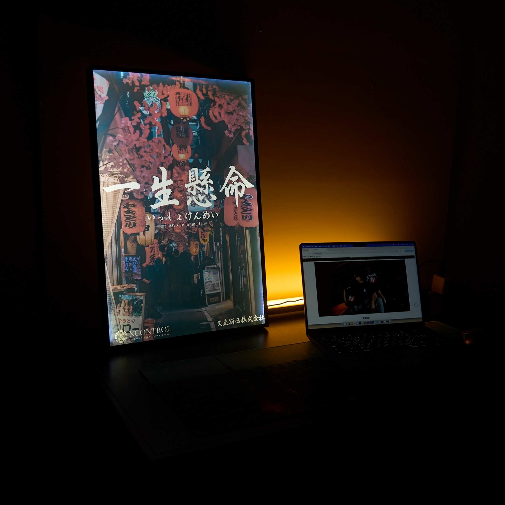 XCTRL 一生懸命發光掛畫