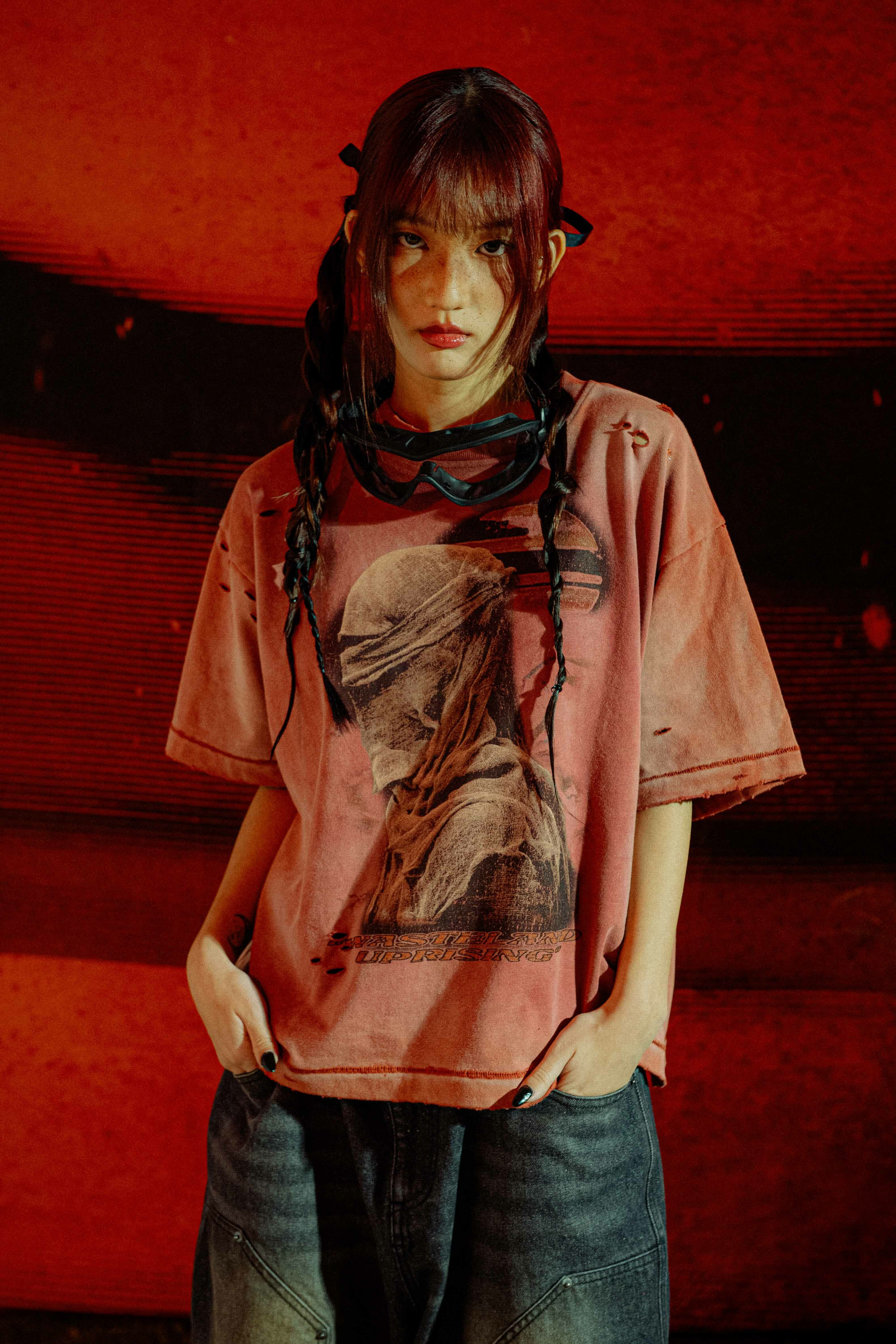 【最後一件】SIMON PUNK Project-007-08 清理者 戰損 BOXY TEE