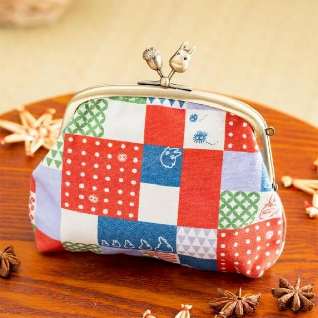 雙層珠扣包 龍貓 和風圖案