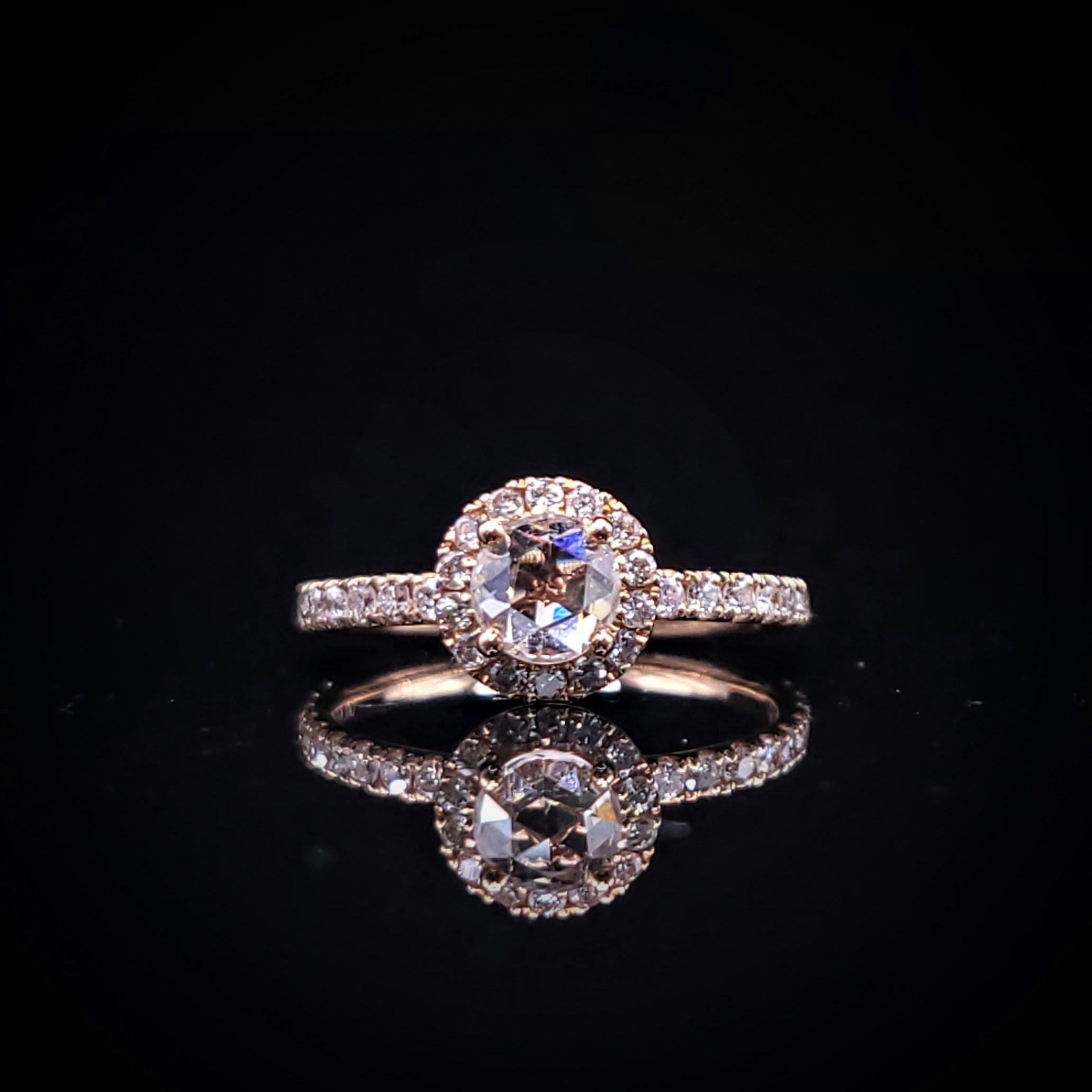 18K Rose Gold 1.04ct Diamond Ring