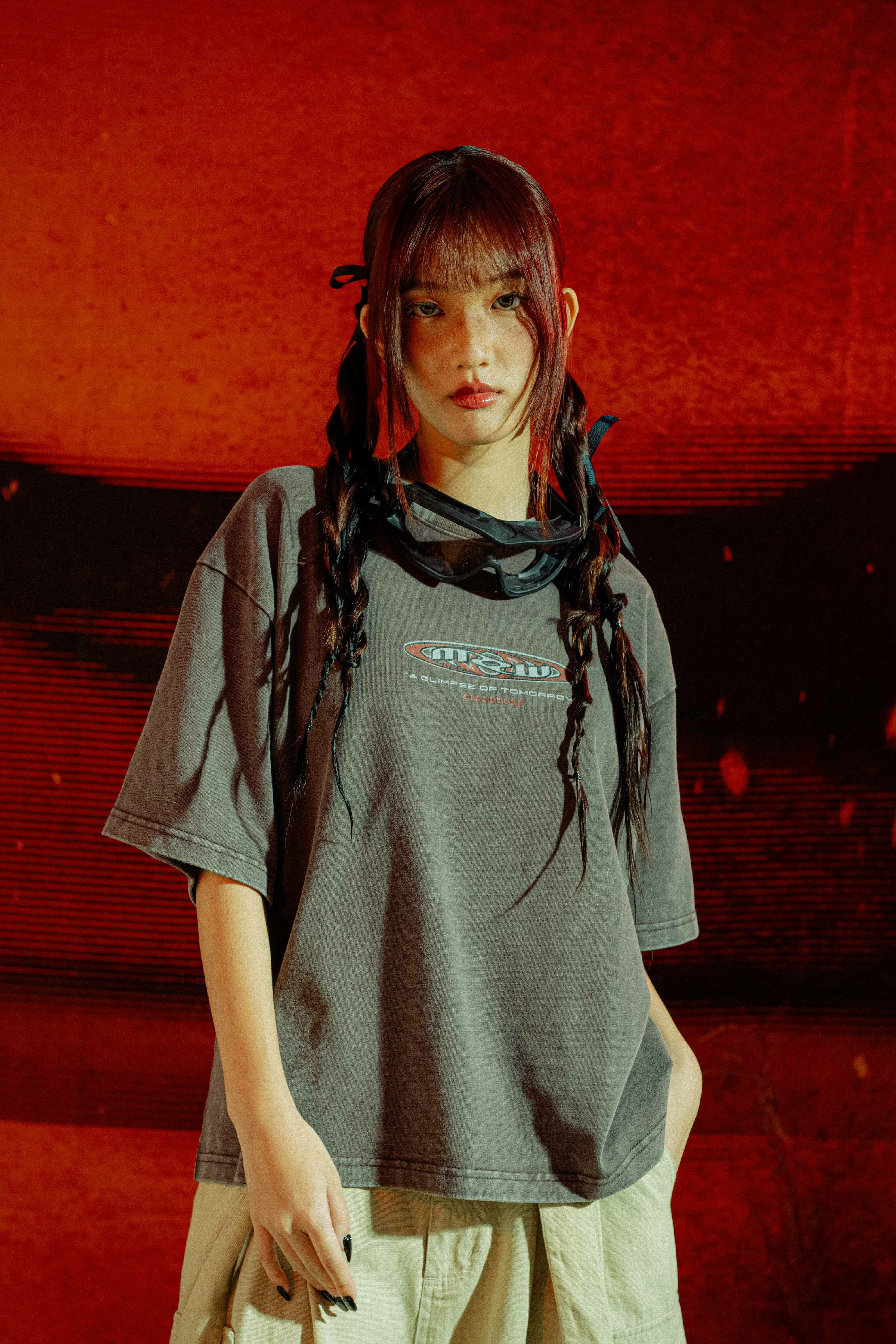 SIMON PUNK Project-007-10 SP 勳章 爆裂紋 BOXY TEE