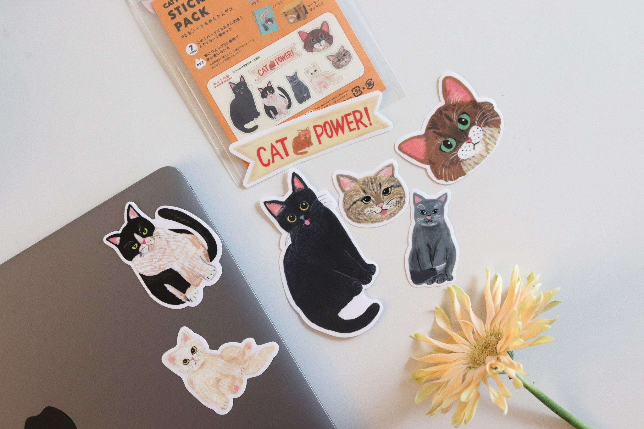 そで山かほ子 狗狗 貓貓 PVC貼紙