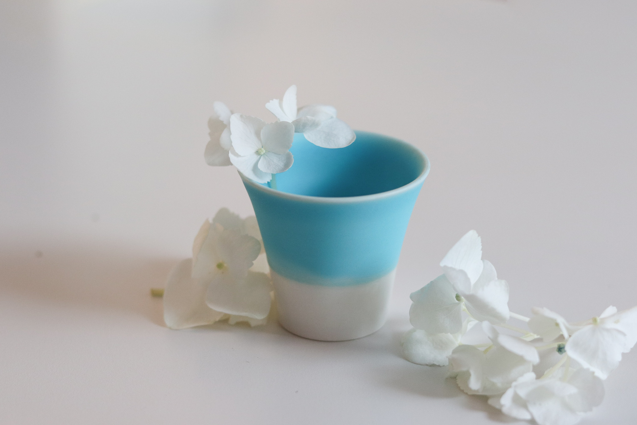 日本 波佐見燒 湖水藍 清酒杯