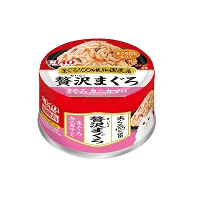 CIAO 奢華罐頭 吞拿魚+蟹柳 60g CC-90【原箱24 罐】