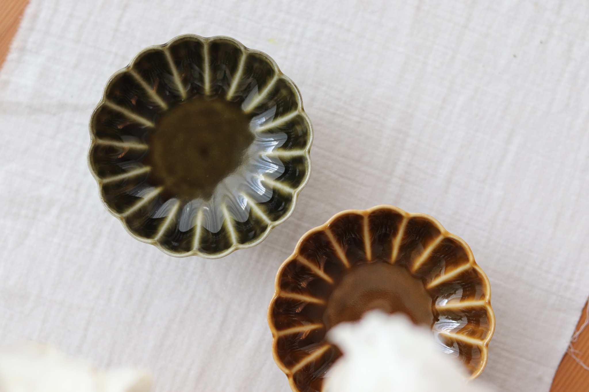 日本 有田燒 花邊 高台 甜點缽