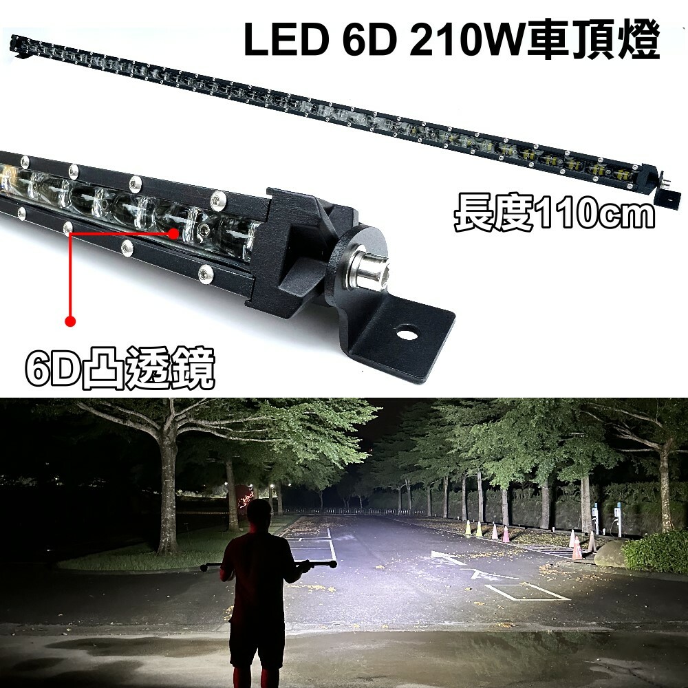 (L036) LED 210W 6D魚眼薄型車頂燈 白光 晶典光電