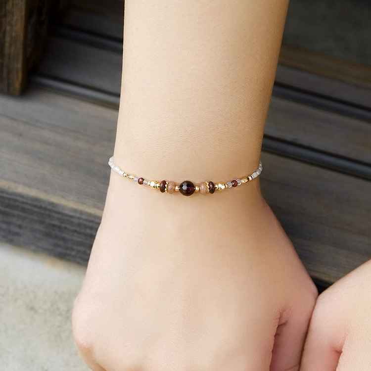 《桃園意象》樂天桃園棒球場 • 野球追夢 – 石榴石 – 手鍊