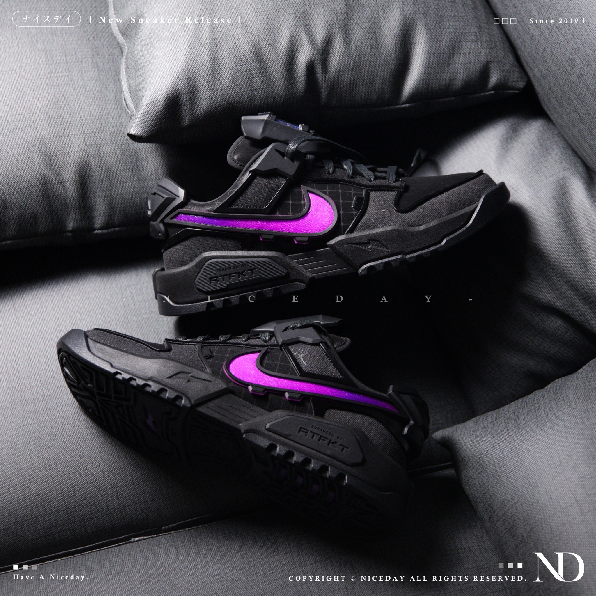 NICEDAY 代購 RTFKT Void x Nike Dunk Genesis 聯名款 黑紫 NFT 科技 科幻 限量